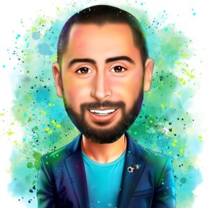 Illustrated portrait of Michael Caffarello, Accounting Director at Connect Life Sciences