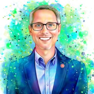 Illustrated portrait of Scott Dalton, CEO at Connect Life Sciences