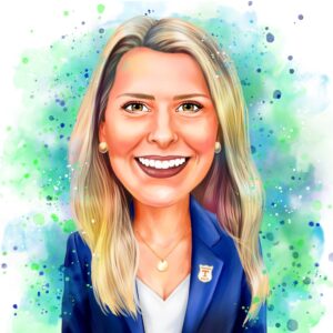 Illustrated portrait of Stevie DiNardo, Director of Marketing at Connect Life Sciences